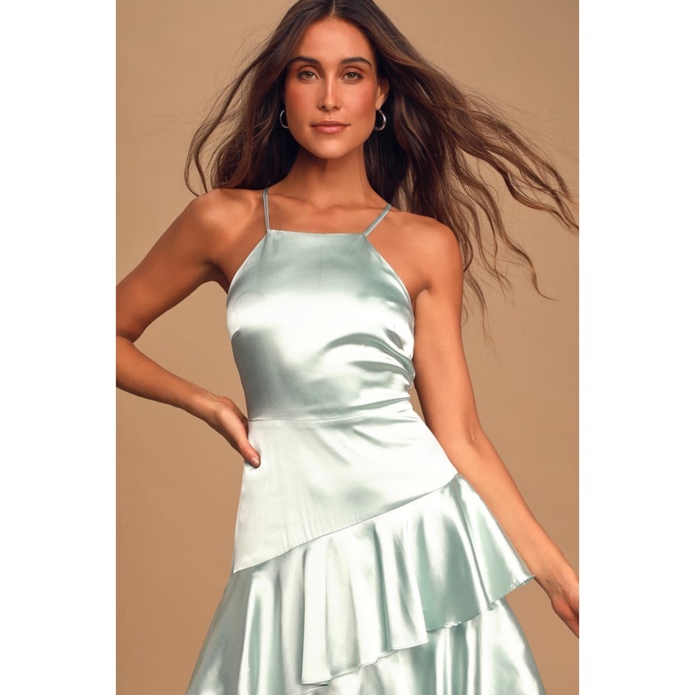 Lulus “Give Us A Twirl” Ruffle Layered Midi Dress - Picture 2 of 11